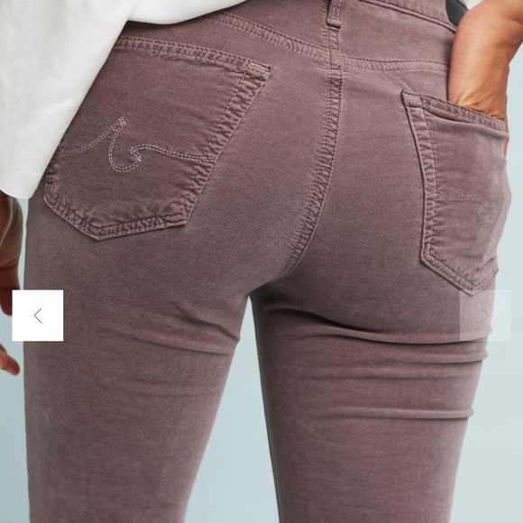 AG Adriano Goldschmied - The Stevie ankle jean - mauve velvet - 30R perfect! - Picture 3 of 11